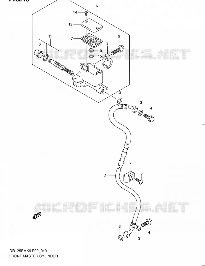 FR. MASTER CYLINDER Suzuki MOTO 125 DR 2011  DR125SML0(E19)