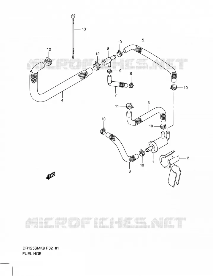 FUEL HOSE Suzuki MOTO 125 DR 2012  DR125SML0(E19)