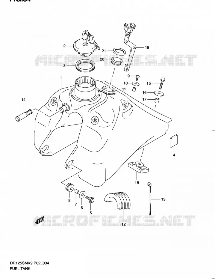 FUEL TANK Suzuki MOTO 125 DR 2012  DR125SML0(E19)