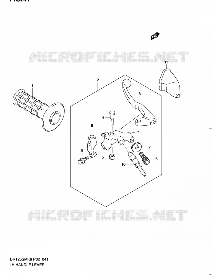 LEFT LEVER - HANDGRIP Suzuki MOTO 125 DR 2010  DR125SML0(E19)