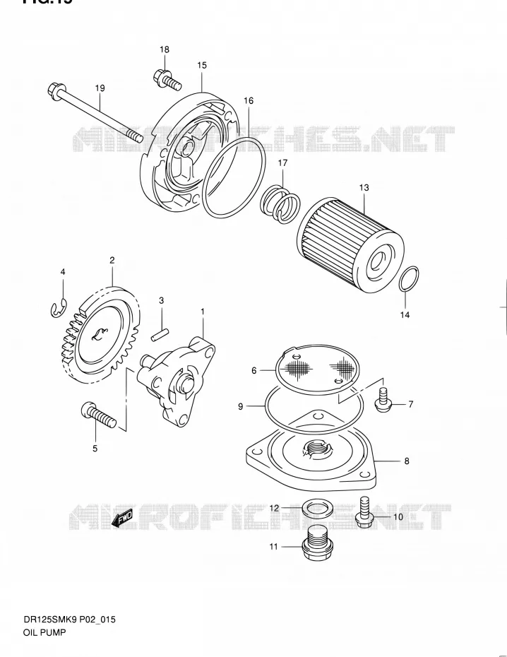 OIL PUMP Suzuki MOTO 125 DR 2012  DR125SML0(E19)