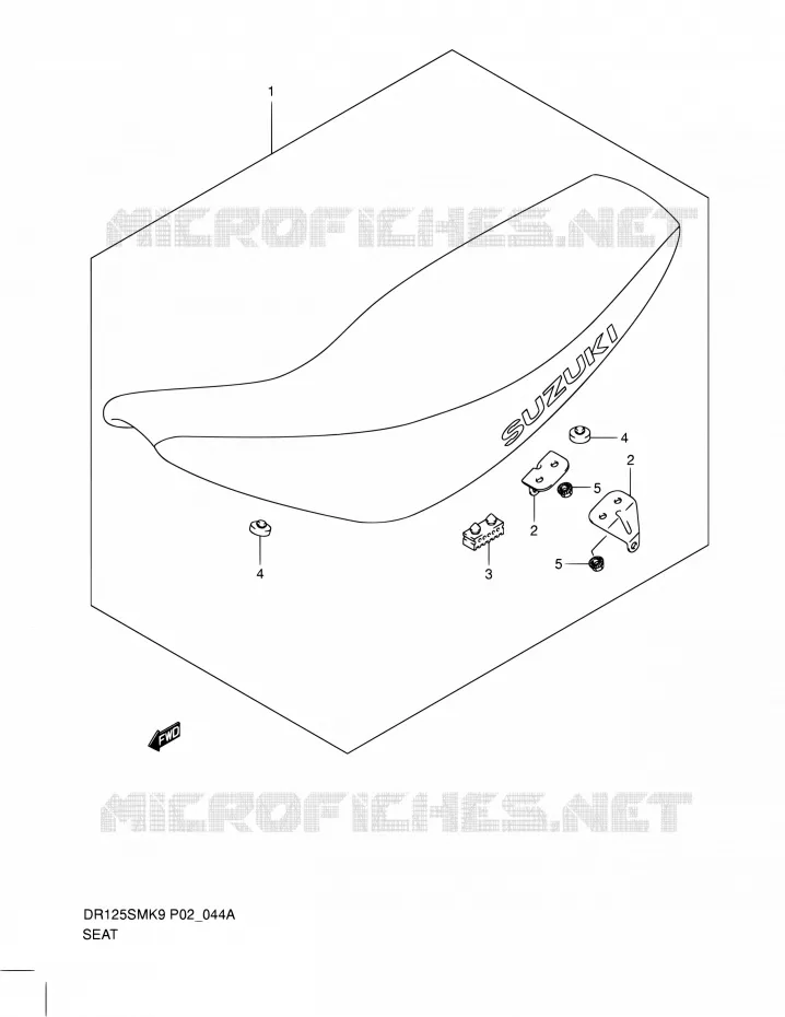 SEAT (MODEL L0) Suzuki MOTO 125 DR 2010  DR125SML0(E19)