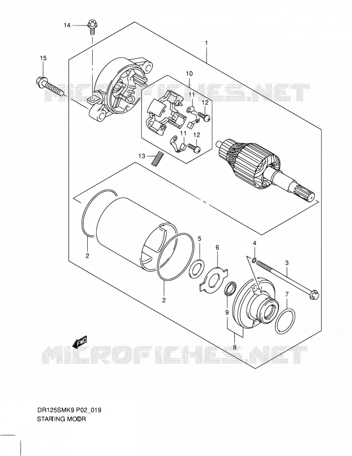 STARTER MOTOR Suzuki MOTO 125 DR 2011  DR125SML0(E19)