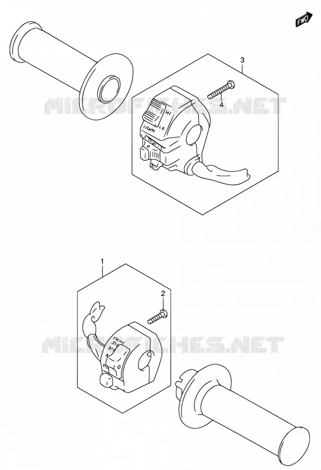 SWITCHES Suzuki MOTO 200 DR 2001  DR200SE K1 (E03,E28,E33)