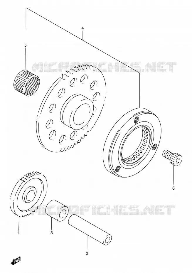 STARTER MOTOR CLUTCH Suzuki MOTO 200 DR 2002  DR200SE K2 (E06,E24)