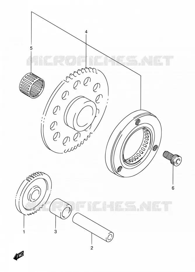 STARTER MOTOR CLUTCH Suzuki MOTO 200 DR 2003  DR200SE K3 (E03,E28,E33)