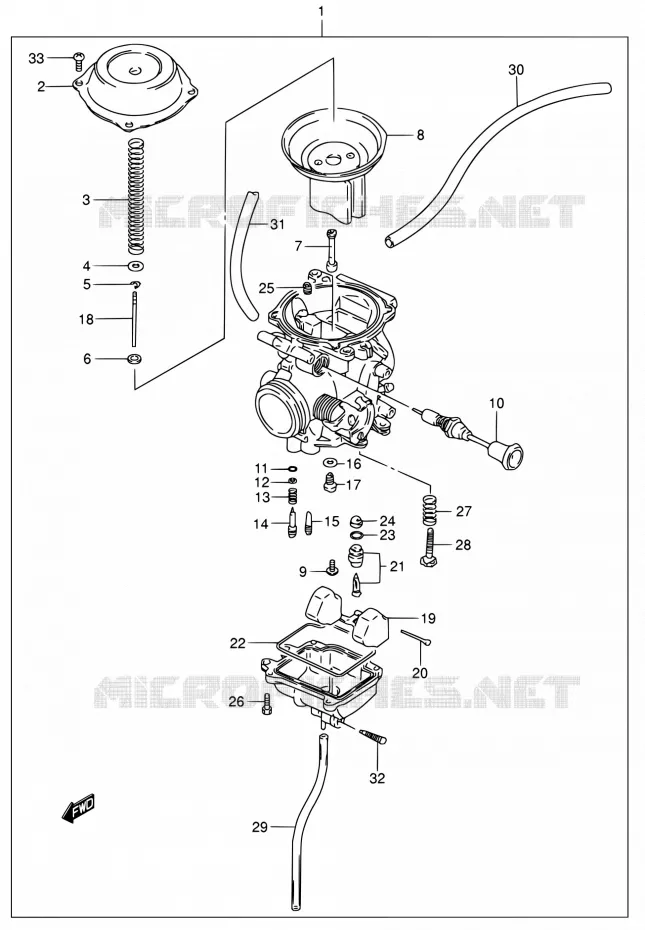 CARBURETOR Suzuki MOTO 200 DR 2003  DR200SE K3 (E06,E24)