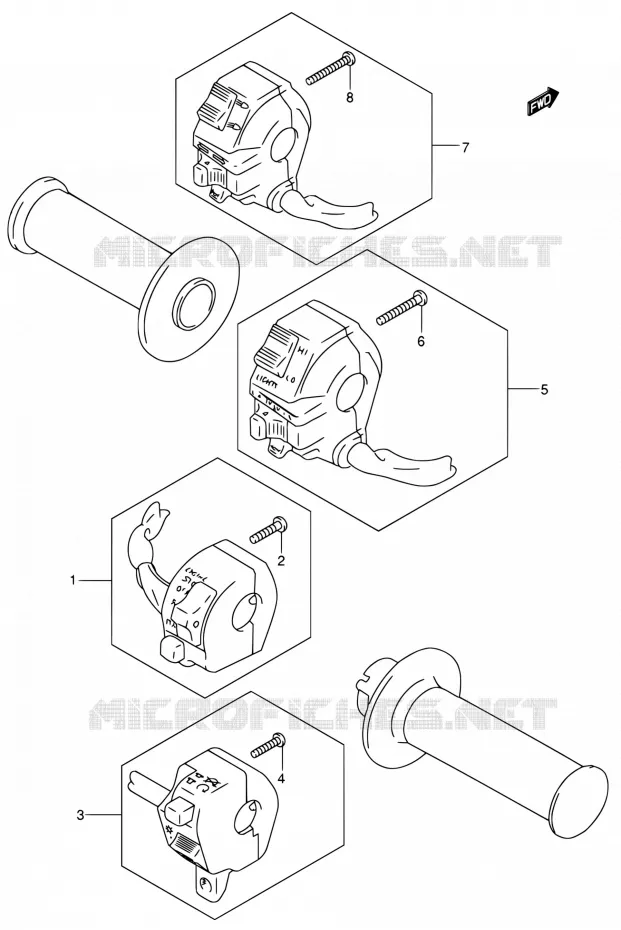 SWITCHES Suzuki MOTO 200 DR 2003  DR200SE K3 (E06,E24)