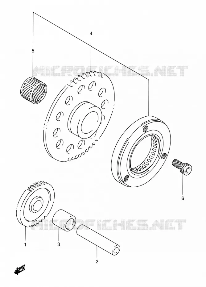 STARTER MOTOR CLUTCH Suzuki MOTO 200 DR 2004  DR200SE K4 (E03,E28,E33)
