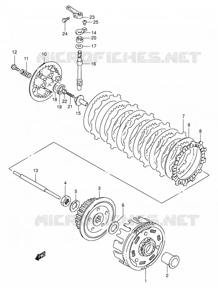 CLUTCH Suzuki MOTO 200 DR 2004  DR200SE K4 (E06,E24)