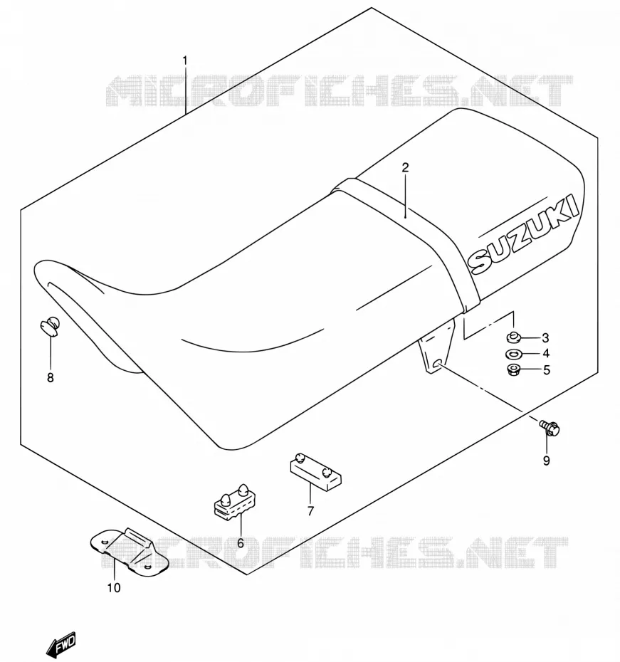 SEAT (MODEL K1/MODEL K2 P09) Suzuki MOTO 200 DR 2004  DR200SE K4 (E06,E24)