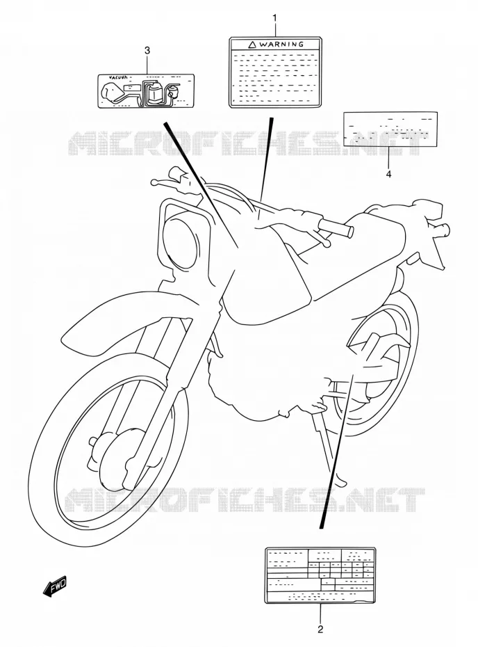 LABEL Suzuki MOTO 200 DR 2005  DR200SE K5 (E03,E28,E33)