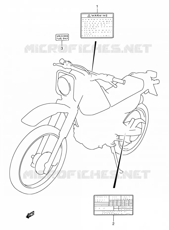 LABEL Suzuki MOTO 200 DR 2005  DR200SE K5 (E06,E24)