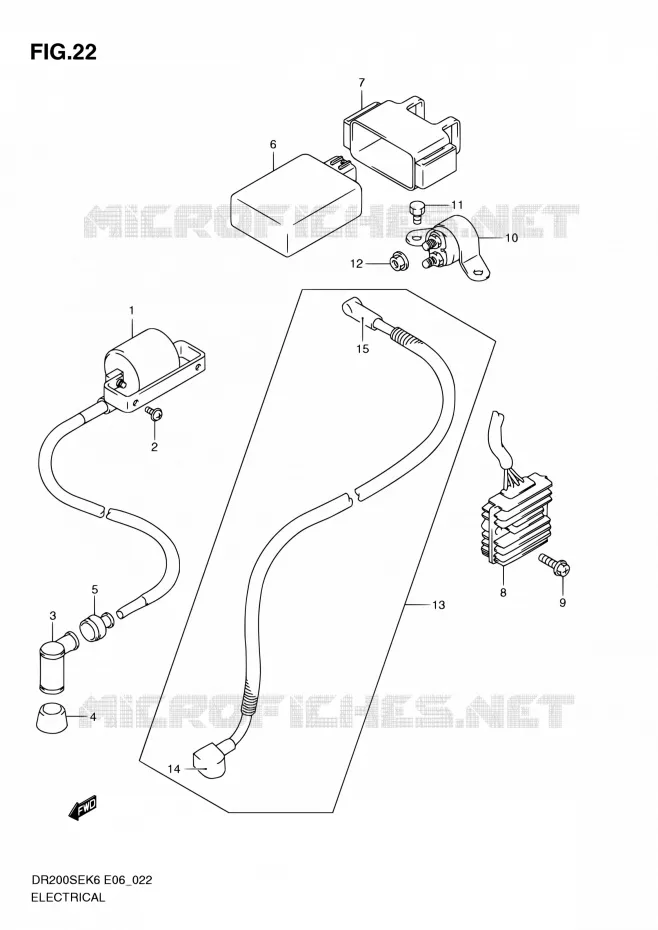 ELCTRICAL Suzuki MOTO 200 DR 2007  DR200SE K7 (E06,E24)