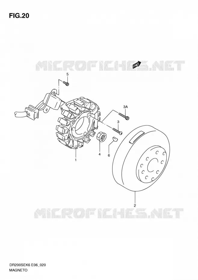 MAGNE TO Suzuki MOTO 200 DR 2007  DR200SE K7 (E06,E24)