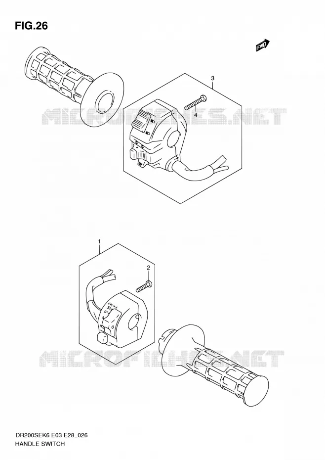 SWITCHES Suzuki MOTO 200 DR 2009  DR200SE K9 (E03,E28,E33)
