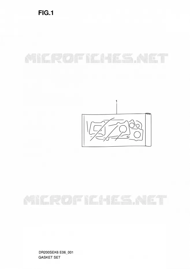 GASKET SET Suzuki MOTO 200 DR 2009  DR200SE K9 (E06,E24)