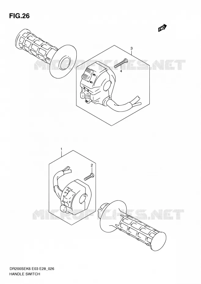 SWITCHES Suzuki MOTO 200 DR 2010  DR200SE L0 (E03,E28,E33)