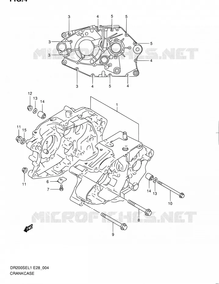 CRACKCASE COVER Suzuki MOTO 200 DR 2011  DR200SE L1 (E03,E28,E33)