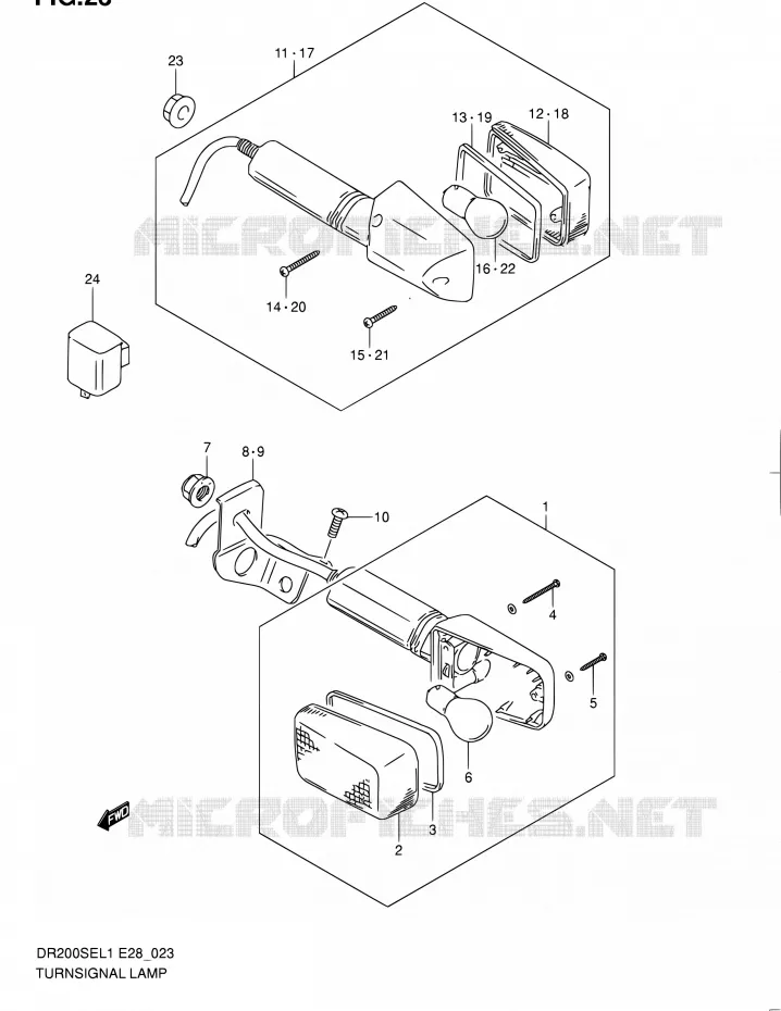 TJRN SIGNAL LAMP Suzuki MOTO 200 DR 2011  DR200SE L1 (E03,E28,E33)