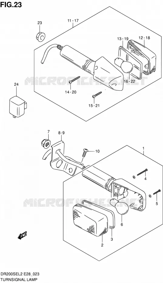 TJRN SIGNAL LAMP Suzuki MOTO 200 DR 2012  DR200SE L2 (E03,E28,E33)