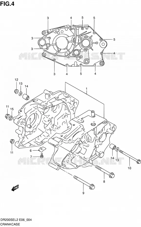 CRACKCASE COVER Suzuki MOTO 200 DR 2012  DR200SEL2(E24)