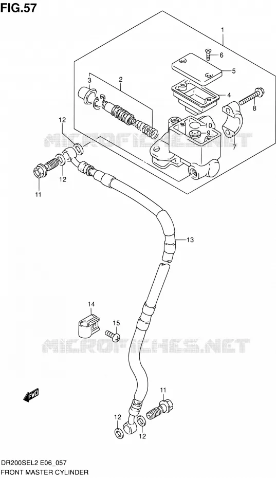 FR. MASTER CYLINDER (DR200SEL2 E06) Suzuki MOTO 200 DR 2012  DR200SEL2(E24)