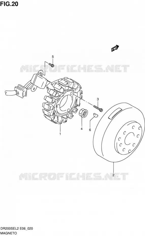MAGNE TO Suzuki MOTO 200 DR 2012  DR200SEL2(E24)