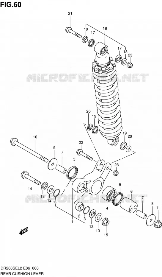 SHOCK ABSORBER LINKAGE Suzuki MOTO 200 DR 2012  DR200SEL2(E24)
