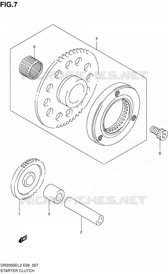 STARTER MOTOR CLUTCH Suzuki MOTO 200 DR 2012  DR200SEL2(E24)
