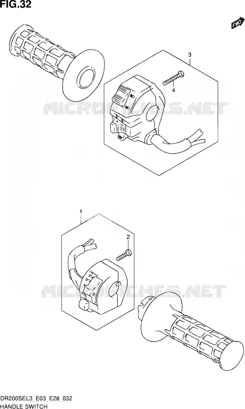 SWITCHES Suzuki MOTO 200 DR 2013  DR200SE L3 (E03,E28,E33)