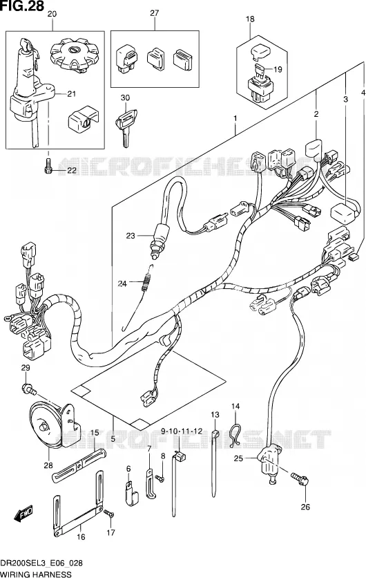 WIRING HARNESS (DR200SEL3 E06) Suzuki MOTO 200 DR 2013  DR200SE L3 (E06)