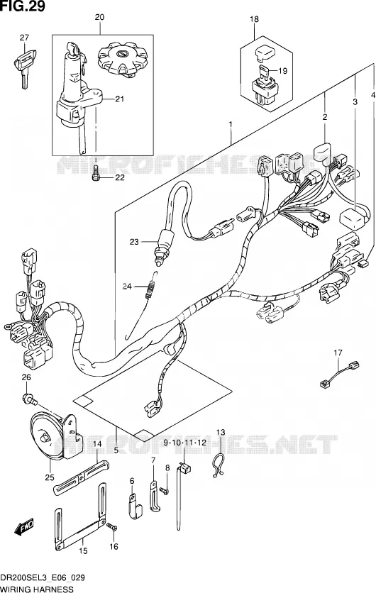 WIRING HARNESS (DR200SEL3 E24) Suzuki MOTO 200 DR 2013  DR200SE L3 (E06)