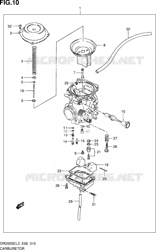 CARBURETOR Suzuki MOTO 200 DR 2013  DR200SE L3 (E24)