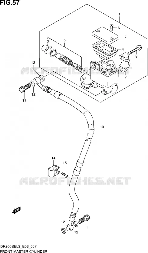 FR. MASTER CYLINDER (DR200SEL3 E06) Suzuki MOTO 200 DR 2013  DR200SE L3 (E24)