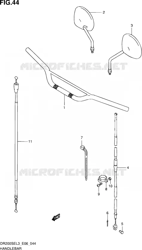 HANDELBAR (DR200SEL3 E06) Suzuki MOTO 200 DR 2013  DR200SE L3 (E24)