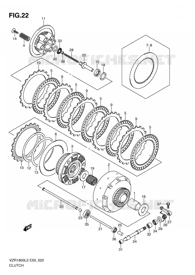 CLUTCH Suzuki MOTO 1800 INTRUDER 2012  VZR1800L2(E50)