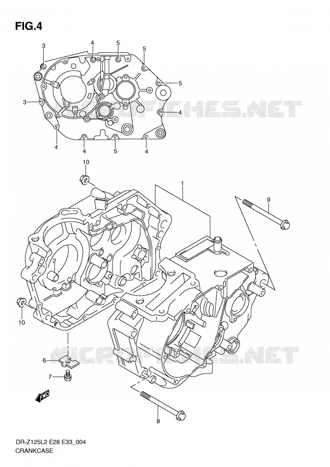 CRANKCASE Suzuki MOTO 125 DR-Z 2012  DR-Z125L2(E28)