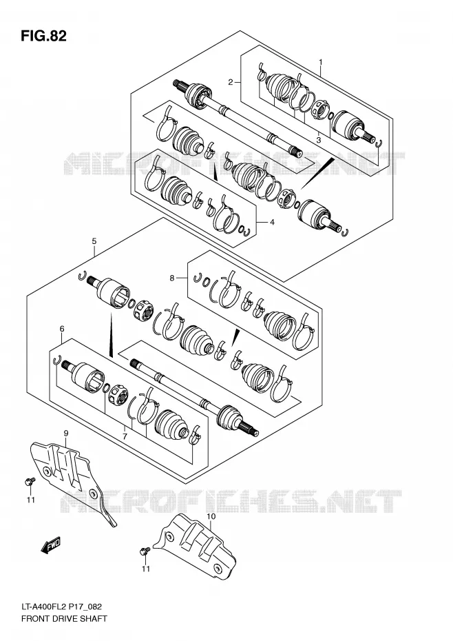 FRONT DRIVESHAFT Suzuki QUAD 400 KINGQUAD 2012  LT-F400FZL2(P17)