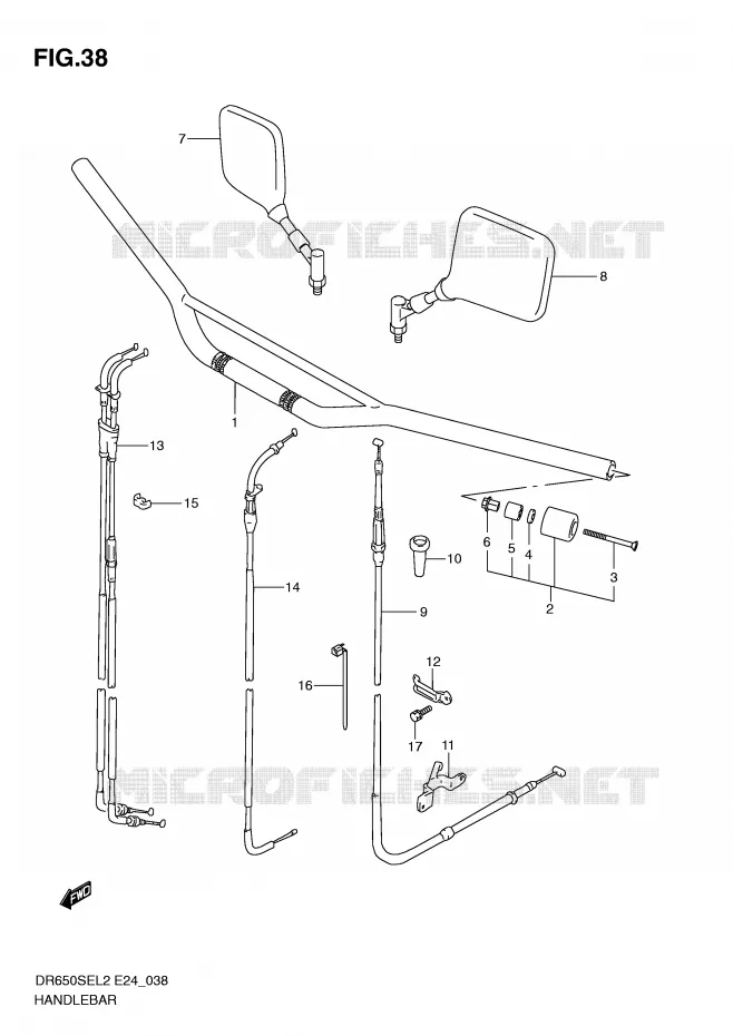 HANDLEBAR Suzuki MOTO 650 DR 2012  DR650SEL2(E24)