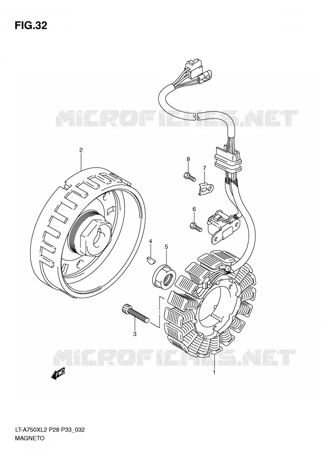 IGNITION Suzuki QUAD 750 KINGQUAD 2012  LT-A750XZL2(P28)