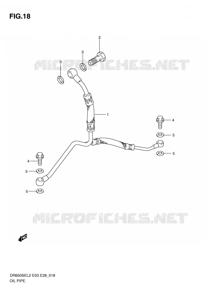 OIL PIPE Suzuki MOTO 650 DR 2012  DR650SEL2(E03)