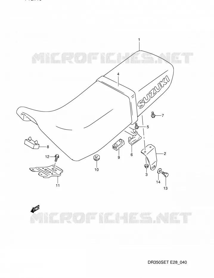 SEAT Suzuki MOTO 350 DR 1994  DR350SE R (E03,E28,E33)