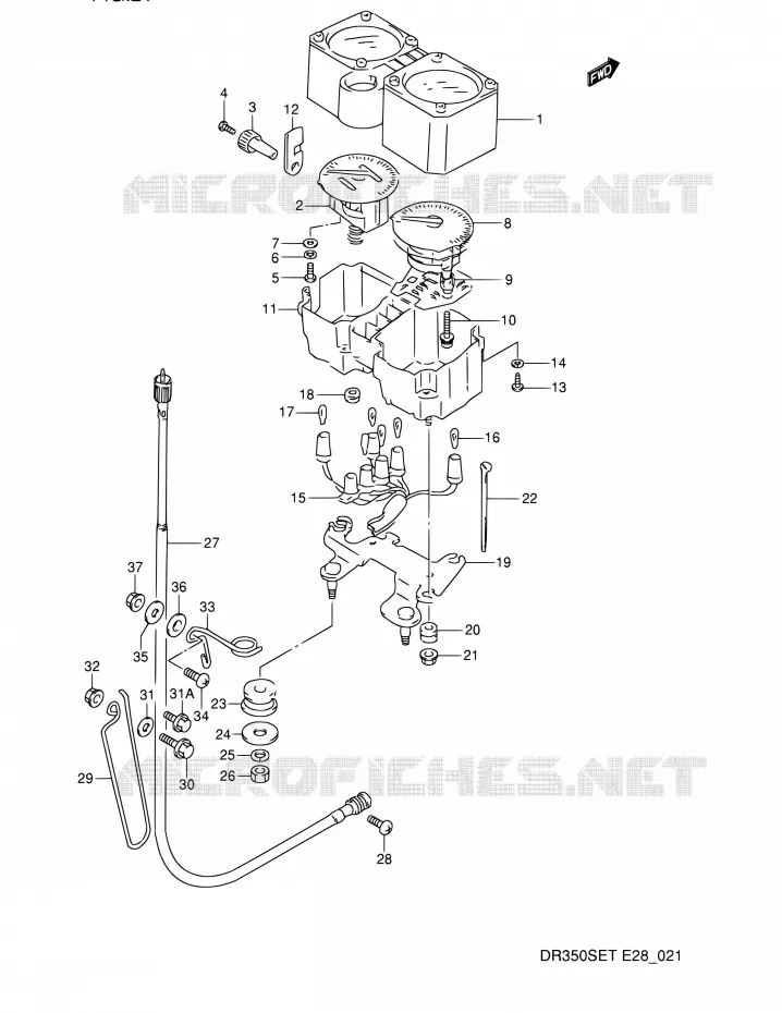 SPEEDOMETER Suzuki MOTO 350 DR 1994  DR350SE R (E03,E28,E33)