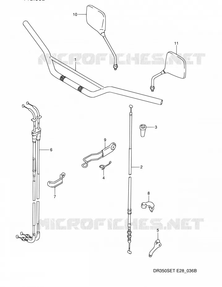 HANDELBAR (MODELE R/S/T) Suzuki MOTO 350 DR 1996  DR350SE T (E03,E28,E33)