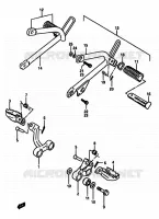 FOOTREST for Suzuki DR 600 1986