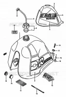 FUEL TANK (MODELE H/J) for Suzuki DR 600 1988