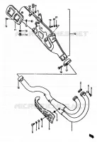 MUFFLER (MODELE G/H/J) for Suzuki DR 600 1988