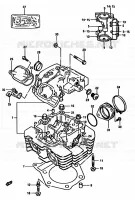 CYLINDER HEAD for Suzuki DR 600 1989