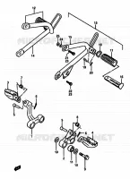 FOOTREST for Suzuki DR 600 1989